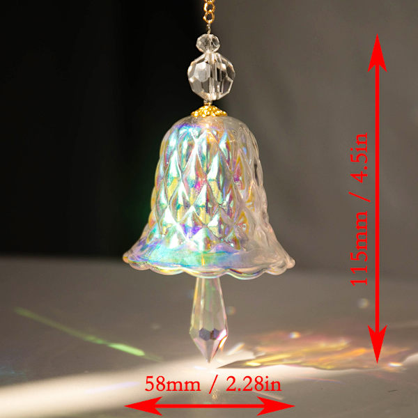 Regnbue krystall vindklokker vindusdekorasjon bjelle glass anheng solfanger juledekorasjon