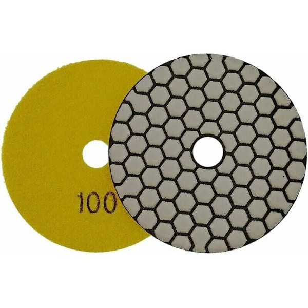 7 stk. Diamantpoleringsskive 4\"/100 mm Tørre Diamantpoleringspuder til Marmor, Granit, Sten, Beton (100)