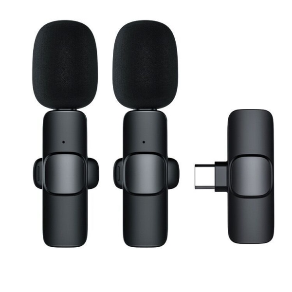 2st professionell lavaliermikrofon (Typ-C), trådlös mikrofo