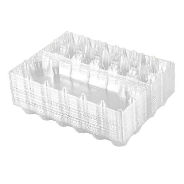 24 stk Plast Eggkartonger Bulk Klar Kylling Eggbrett Holder For Familie Beite Kyllinggård Bedrift