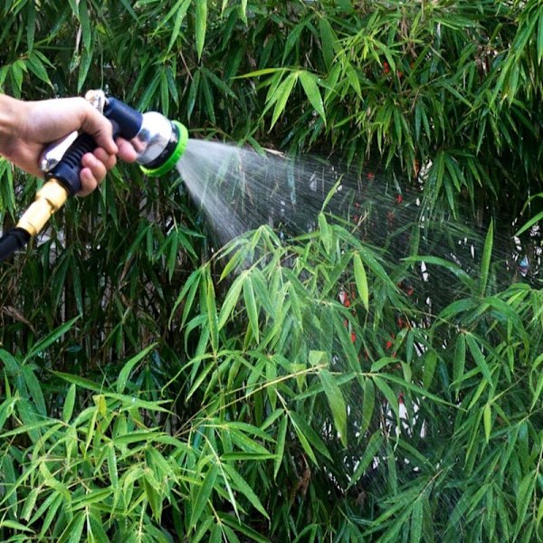 Vattningspistol, sprutpistol, 9 justerbara lägen, robust zinkavtryckare, högt tryck för dusch/trädgård/gräsmatta