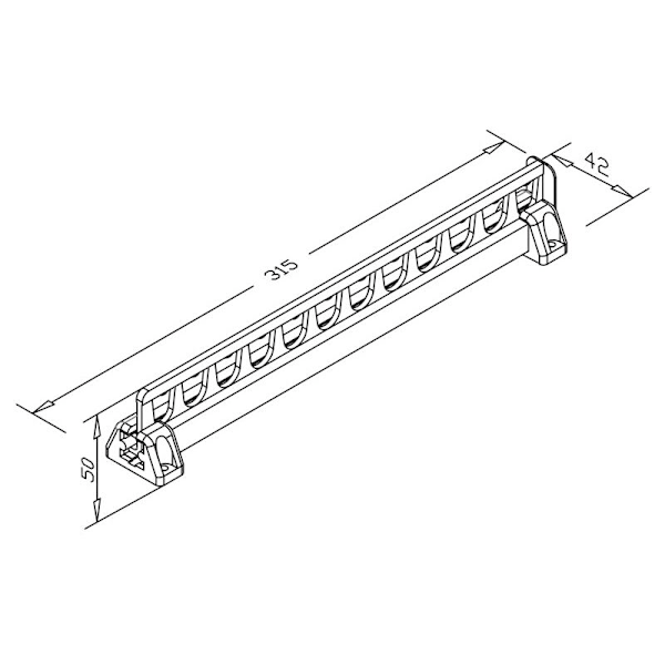 Klädstång Garderob Utdragbar Skjutbar för Hängare Klädhängare Hållare för 12 Hängare Längd 3154250 mm