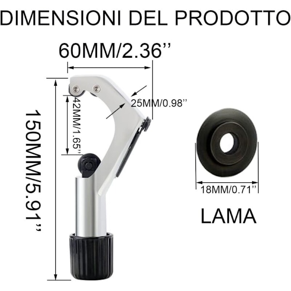 Justerbar cykelrørskærer med skærhjul, forgaffel skæreværktøj til styrrør, mundskærer/blade diameter (6-42mm)