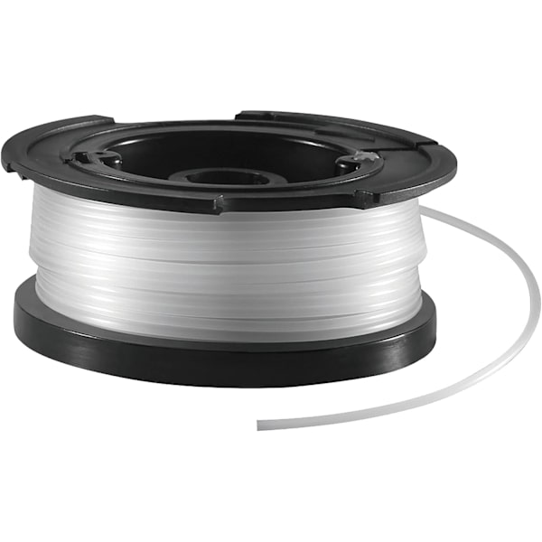 BLACK+DECKER 3-pakning med reserve trådsneller til gresstrimmer - Reflex Plus selvspolende spole - 4 x 10 m kraftig klar nylonsnor - 1,5 mm snor, A6485-XJ