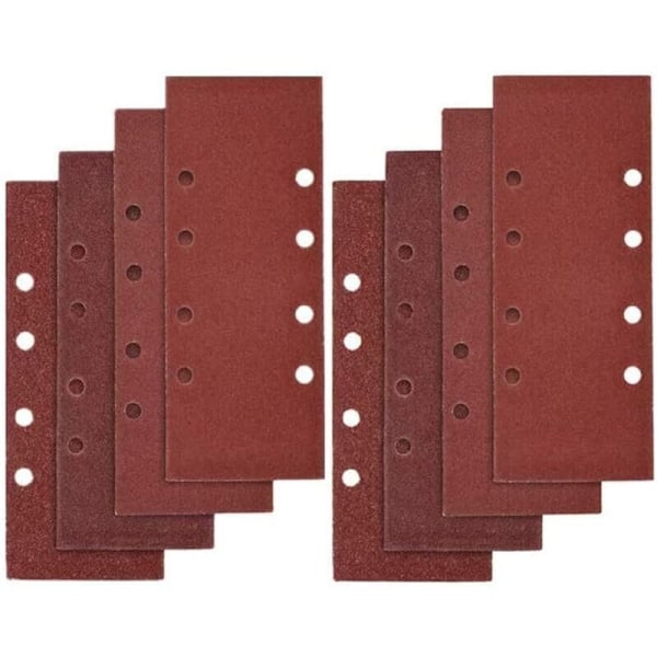40 st sandpapper, 93 x 185 mm slippapper för vibrerande slipmaskin 8 sorterade korn p40, p60, p80, p100