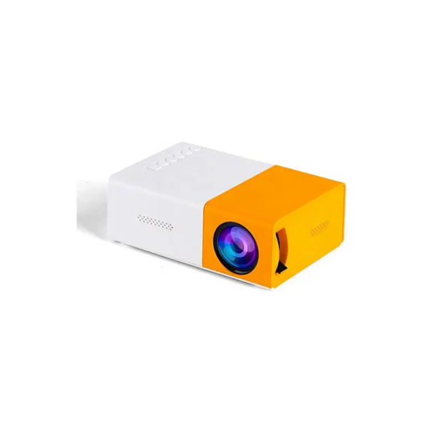 Mini stilig bærbar hjemmekino, LED-projektor, opprinnelig oppløsning 320 x 240 piksler HDMI VGA multimediaspiller hjemmekino for hjemmeunderholdning