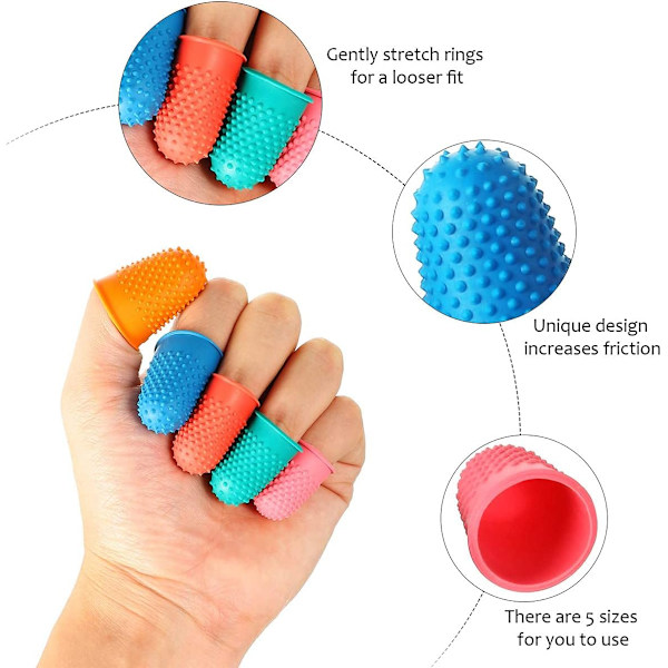 Gummi fingertoppar skydd sy gummi återanvändbar för sortering, räkna pengar, skriva, etc.