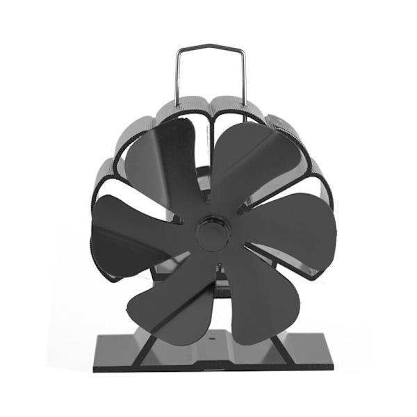 Takka, lämpötuuletin 6 siivellä puupoltinta varten, ei-ladattava terminen kineettinen energiatuuletin matalalla desibelillä, puuhellalle