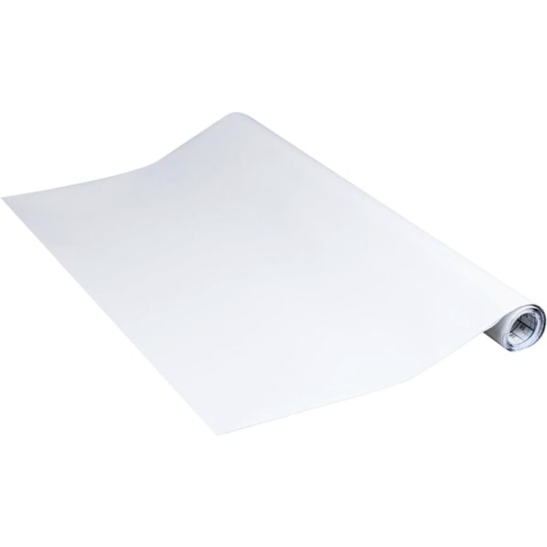 Valkoinen mattapintainen tavallinen liimakalvo, liimakalvo, huonekalukalvo, itseliimautuva, 45cm x 2m, 160µm (paksuus: 0,16 mm)