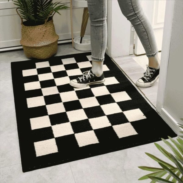 Indendørs dør måtte, skridsikker, vandabsorberende, pletbestandig indgangsmåtte til entre, terrasse 50x80cm