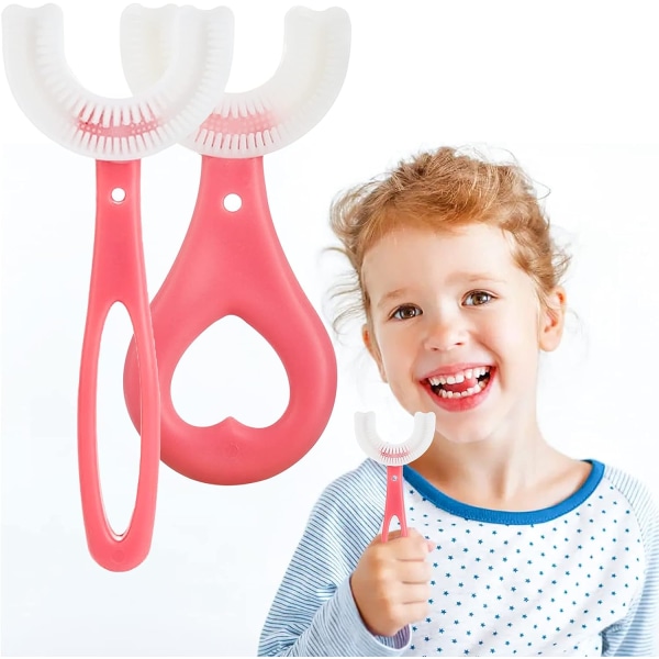 U-muotoinen lasten hammasharja, elintarvikelaatuinen pehmeä silikonihammasharja