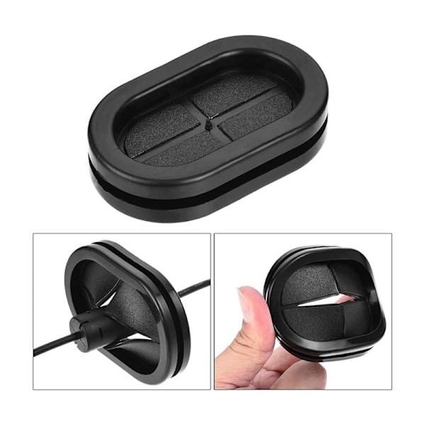 Kumikaapelitiiviste soikea tiiviste kaksipuolinen asennus mitat 35 x 20 mm kumikaapelitiiviste suojaus 4 kpl