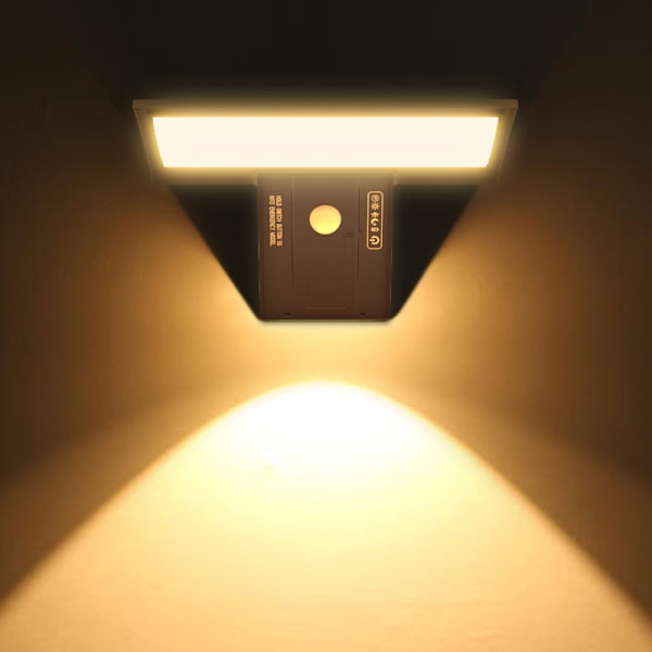 LED-SOLVÄGGLAMPA - RÖRELSESENSOR - 520 LUMEN