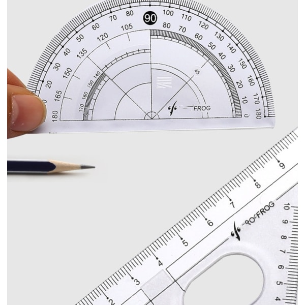 Geometri Sæt Student Math Circle Gauge med Circle Protractor i Bære Taske