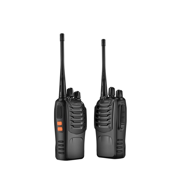 1500mAh Ultra-lång standby-walkie-talkie EU-standard svart 2PCS