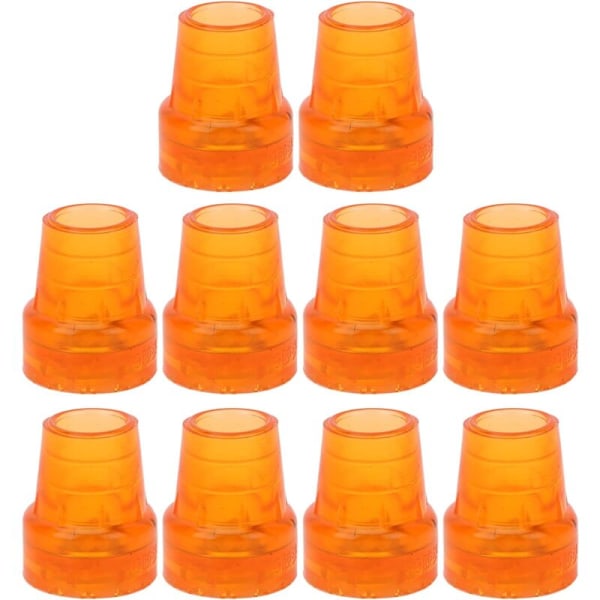 10-osainen kainalosauvan pää, 19 mm kumikainalosauvan pää, yleiskävelykepin pää, kestävä kävelykepin varaosa (oranssi)