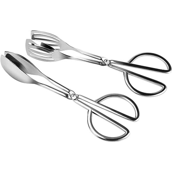 Salladstänger 2-pack Rostfritt stål Grillmatlagningstänger Köksredskap