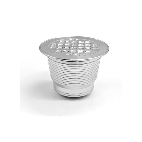 Oppladbare metall kaffekapsler for gjenbrukbare og holdbare maskiner (type med firkantet hull)