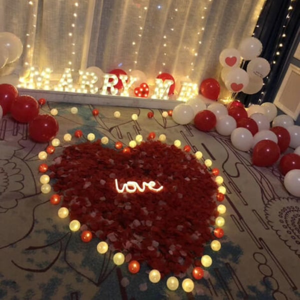 Neonljus KÄRLEK Säker kärlek Äktenskapsförslag Dekorationscell