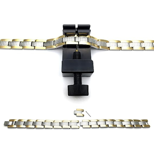 Raffinerede stil - Magnetarmbånd i titanium til mænd - Element med germaniummagneter - Værktøj til fjernelse af led inkluderet, sort