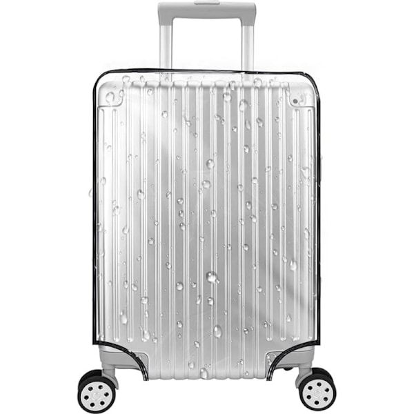 24 tuuman matkalaukun suojus, läpinäkyvä PVC-matkalaukun suojus, pestävä matkalaukun suojus vedenpitävä matkatavaroiden suojus pölytiivis naarmuuntumaton trolley