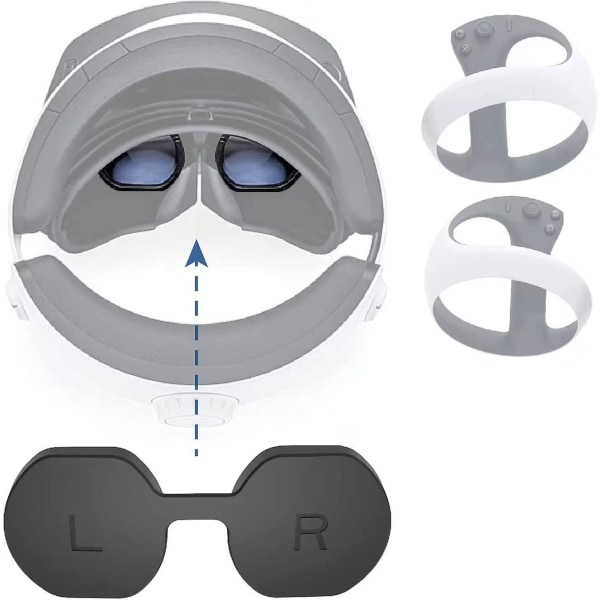 Linsebeskyttelsesdeksel kompatibelt for Ps Vr2, Silikon Støvtett Anti-ripe beskyttelseshette for Playstation Vr2-briller