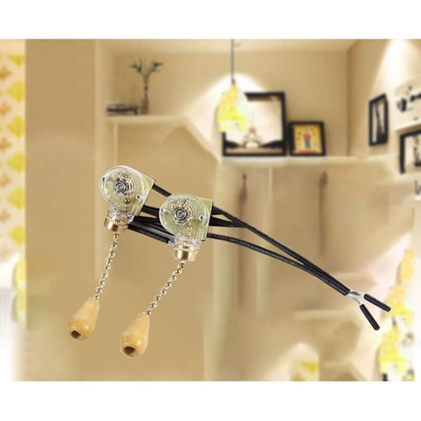 Tifte bryter, vifte trekkbryter, lampe vegg trekkbryter, for LED vegglampe, takvifte, rombelysning, 2 stk