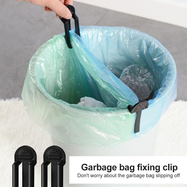 Plastklämma för soptunna, Fixerad soptunnklämma, 12 stycken soptunnklämmor, Anti-fall soptunnklämma, Klämhållare, Praktisk soptunna