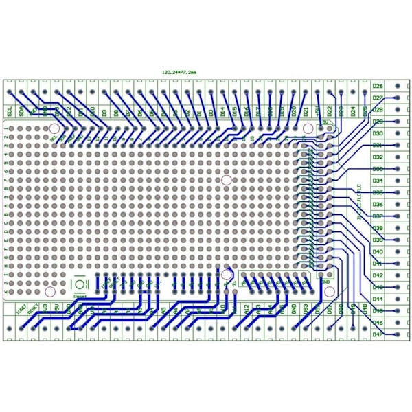 Vakiomallinen suojausruuvin prototyyppi sidottu varsipaneeli Arduino Mega 2560 R3 Tinkerille