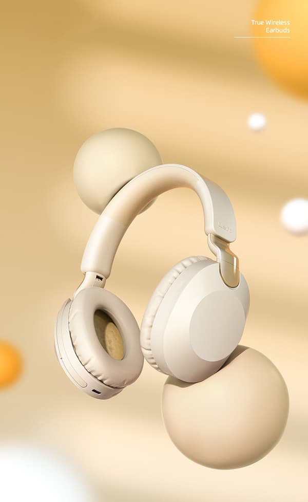 Bluetooth-hörlurar Bluetooth-spelheadset HiFi-ljudkvalitet 40 mm stora drivrutiner Humaniserad bekväm för bärbar dator (guld)