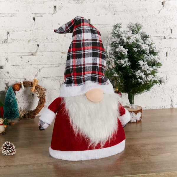 Julgransprydnad 25 tum svensk GNOME Stor Tomte Julgnomer Prydnader Julgransprydnader Hemfesttillbehör (Röd, Svart Vit T