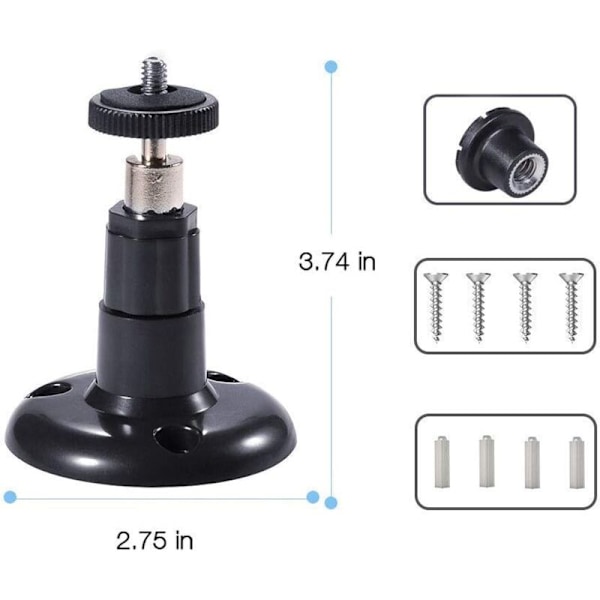 Set med 3 väggfästen för alla nya Blink Interior/Outdoor Blink XT2 Blink Mini - Justerbart inomhus-/utomhusfäste för hemsäkerhetskamera