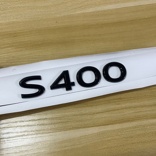 Passer for Maybach bakre emblem S450 S480 S580 GLS480 600 alfanumerisk etikett (1 stk)(S400 svart 1)