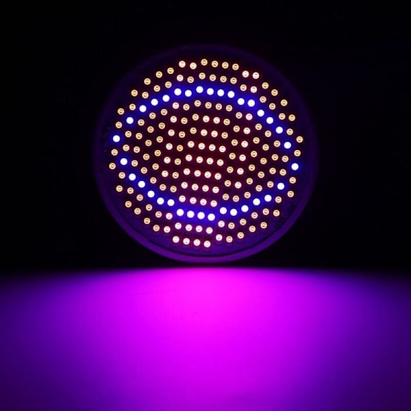 24W LED Växtlampa, E27 Högeffekts Fullspektrum 200LED Panel Hydroponisk Växthus LED Växtkruka Blomma Växtlampa för Inomhusodling