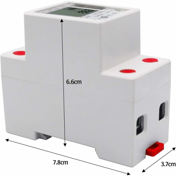 DDM15SC 220V/50Hz 5-80A Enkeltfase Multifunktionel Skinne Meter Elektrisk Energimåler