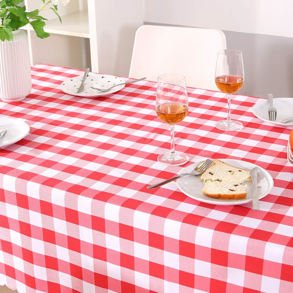 Rektangulær Dug Ternet Canvas Pletbestandig Gingham