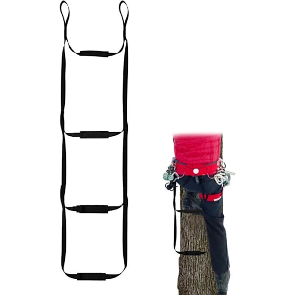 3-stegs klätterhjälp för jakt med halkfria steg, 156 cm bärbar klätterrepstege för utomhussporter, bergsklättring och grottforskning