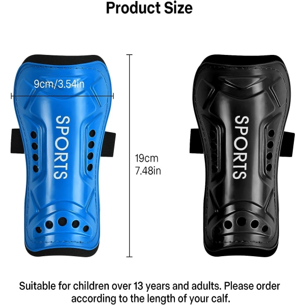 2 Pairs Soccer Shin Guards, Teenager Leg Guards, Kids Soccer Shin Guards, Breathable Soccer Leg Protectors, for 13+ Years Old Kid and Adults