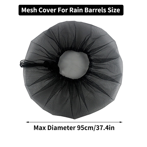 2Pcs Insect Net Rain Barrel Protective Cover for Water Tank