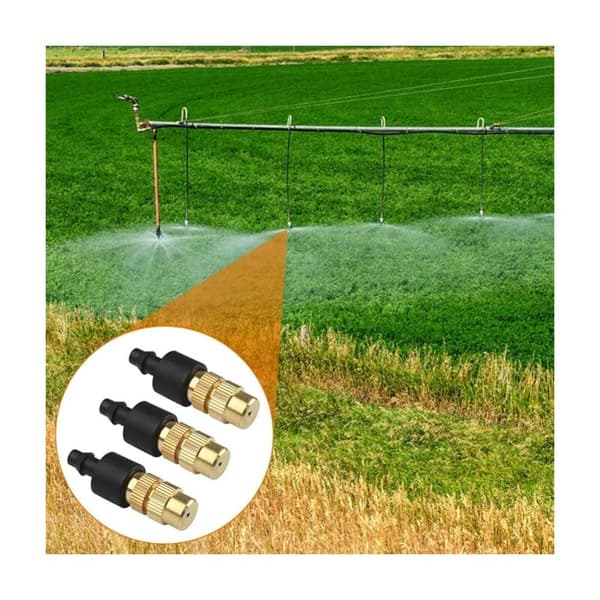 Messingdyser 20 stk messing sprinkler med justerbar messingdyse sprayer for hagevanning og irrigasjon