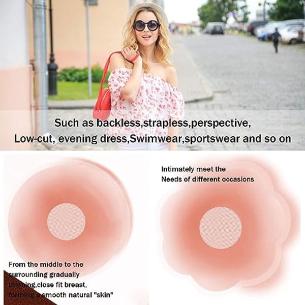 Genanvendelige brystvorter - selvklæbende silikone brystvorter, inv