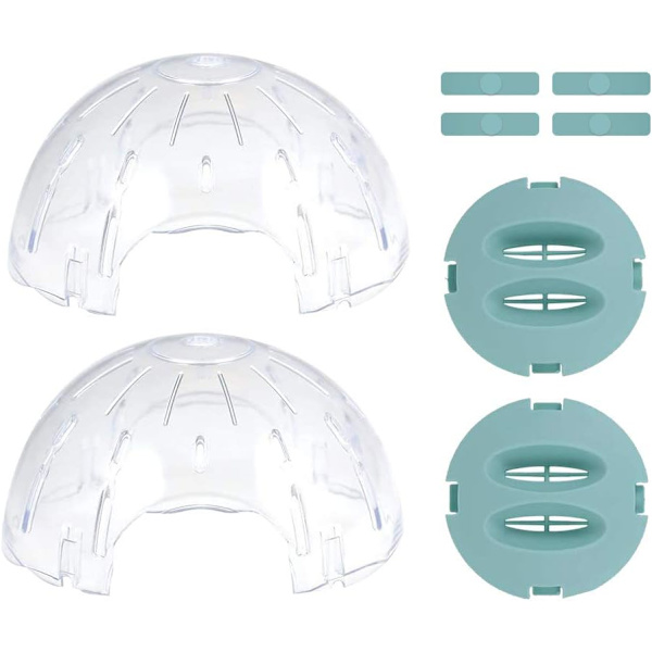 Hamsterhjul, litet husdjur (14 cm, blå), förbättrad plastträningsleksak, hamsterlöpboll som lindrar tristess