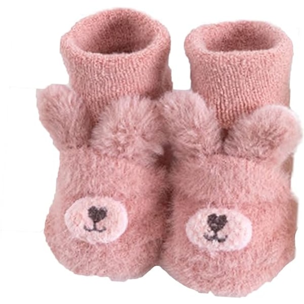 Baby Småbørns varme sokker Anti-Slip Ankel Sokker Søde tegneseriedyr Kanin mønster sokker Velegnet til drenge piger 1-3 år gamle