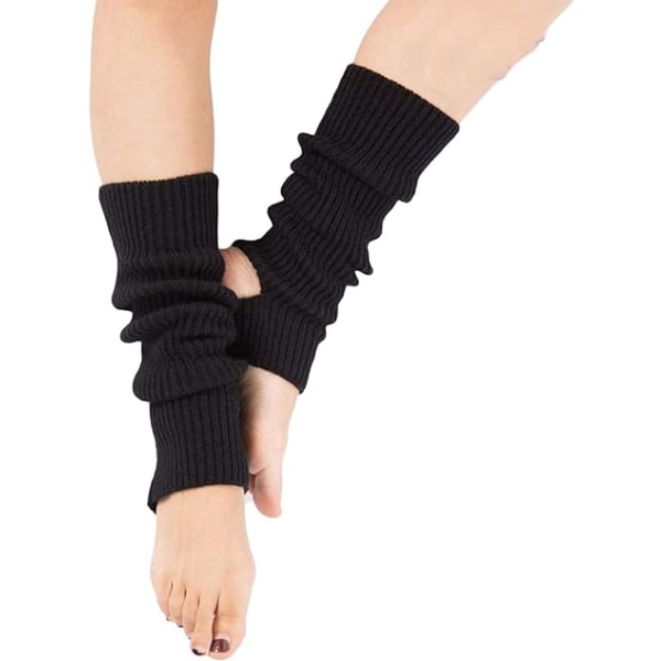 Kvinners vinter supermyk over knehøyt fotløs strikket stigbøylebeinvarmere for yogaballett