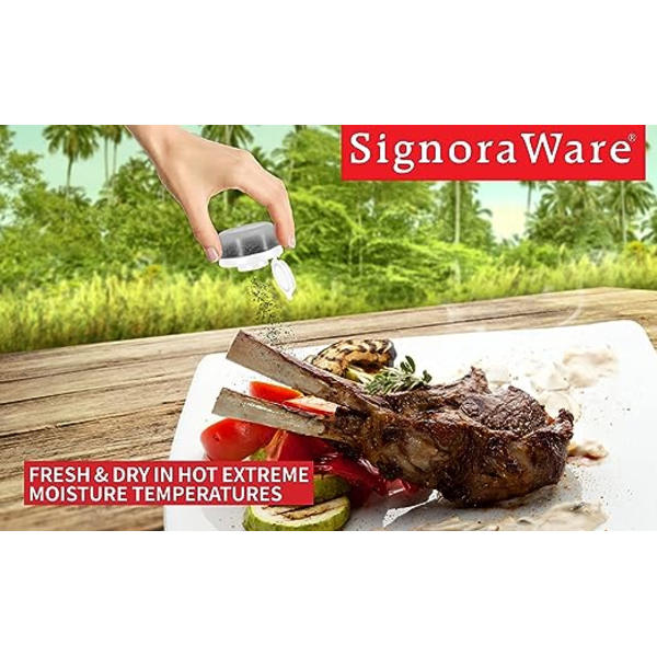 40 ml, sett med 2, BPA-frie gjennomsiktige plast salt- og pepperbøsser, reisesett, for salt, pepper, krydder, ideelt for camping, fotturer, utendørs matlaging, B