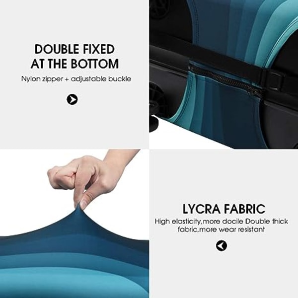 Resväskeöverdrag 26-28 tum Bambukolfiber Resväsköverdrag Polyester Genomskinlig Resväska Vagn Resväskeöverdragsskydd svart blå