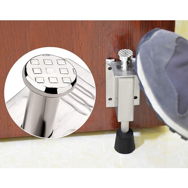 12-48mm Rustfrit Stål Pedal Dørguide Dørstopper Gulv Dæmper Dørstopper Pedal Kile Hardware