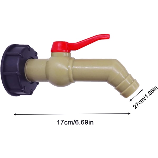 IBC Tankkran IBC Utloppskran IBC Tankadapter Tanklock S60x6 Ventilkran för Regnvattenuppsamlare Utloppsanslutning