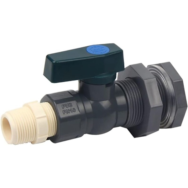 PVC vandtank tilslutning PVC regnvandstønde hane 3/4 tomme med skotforbindelse og slangeadapter