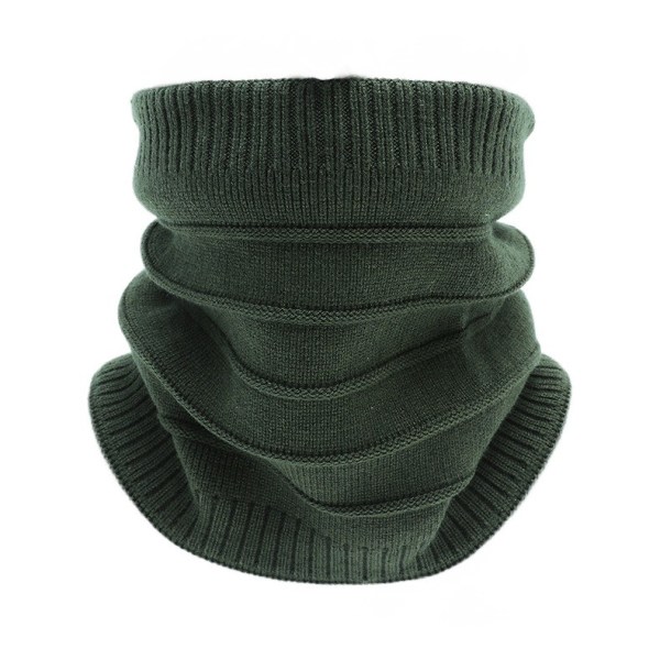 Vinter varm plus fleece stripet skjerf for menn og kvinner ensfarget falsk krage tykk strikket genser skjerf